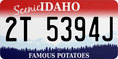 ID license plate 2T5394J