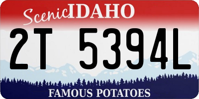 ID license plate 2T5394L