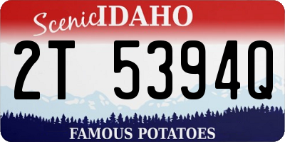 ID license plate 2T5394Q