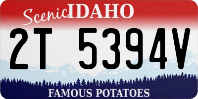 ID license plate 2T5394V