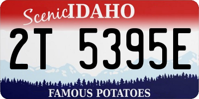 ID license plate 2T5395E