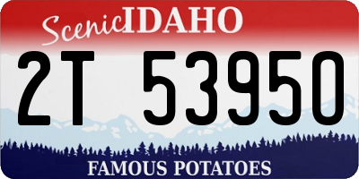 ID license plate 2T5395O