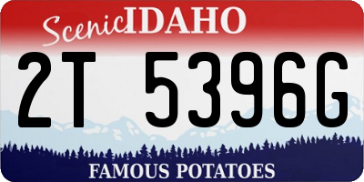 ID license plate 2T5396G