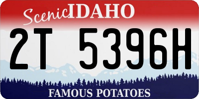 ID license plate 2T5396H