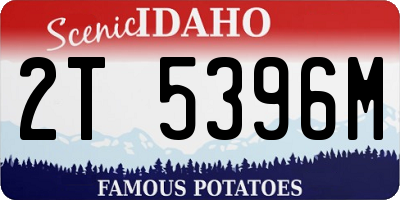 ID license plate 2T5396M