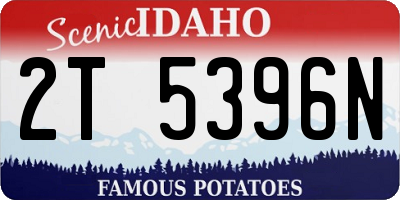 ID license plate 2T5396N