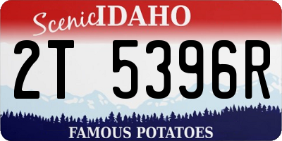 ID license plate 2T5396R