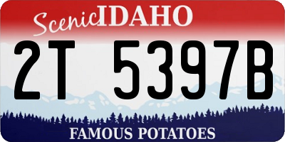 ID license plate 2T5397B