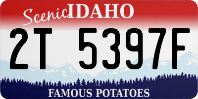 ID license plate 2T5397F