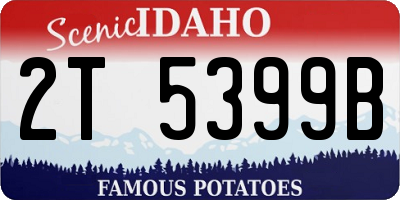 ID license plate 2T5399B
