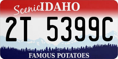 ID license plate 2T5399C