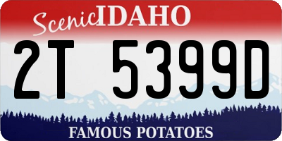 ID license plate 2T5399D
