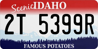 ID license plate 2T5399R