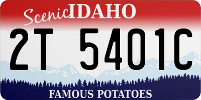 ID license plate 2T5401C