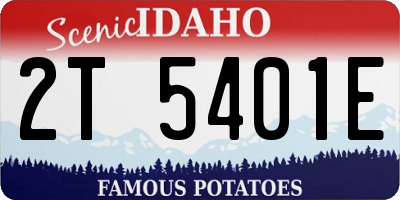 ID license plate 2T5401E