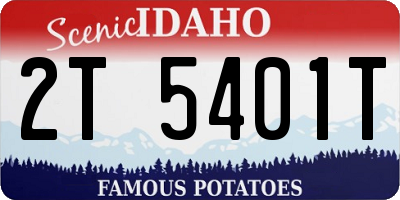 ID license plate 2T5401T
