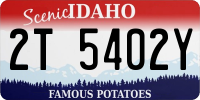 ID license plate 2T5402Y