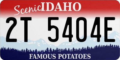 ID license plate 2T5404E