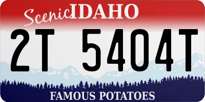 ID license plate 2T5404T