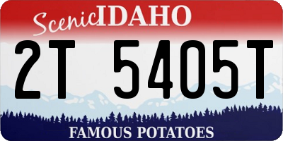 ID license plate 2T5405T