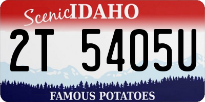 ID license plate 2T5405U
