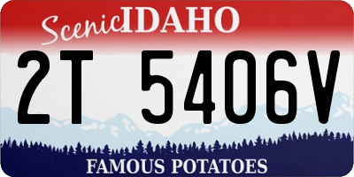 ID license plate 2T5406V