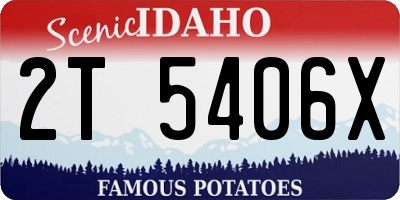 ID license plate 2T5406X