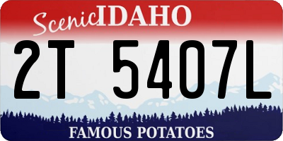 ID license plate 2T5407L