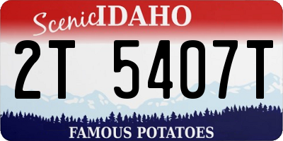 ID license plate 2T5407T