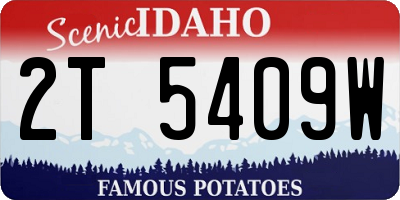 ID license plate 2T5409W