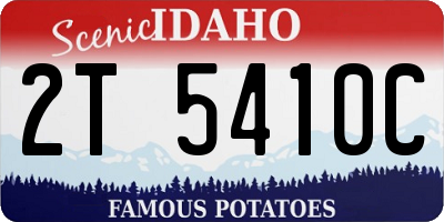 ID license plate 2T5410C