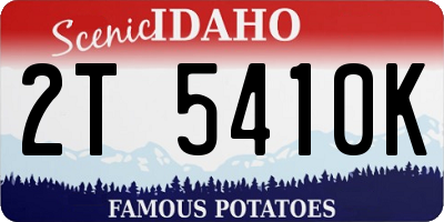 ID license plate 2T5410K