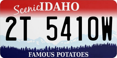 ID license plate 2T5410W