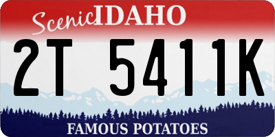 ID license plate 2T5411K