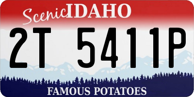 ID license plate 2T5411P