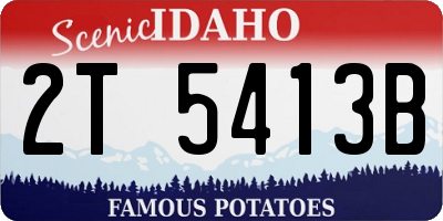 ID license plate 2T5413B