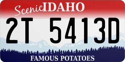 ID license plate 2T5413D