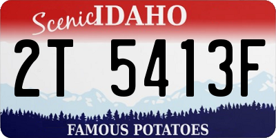 ID license plate 2T5413F