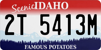 ID license plate 2T5413M