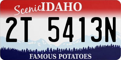 ID license plate 2T5413N
