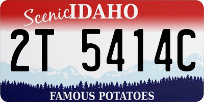 ID license plate 2T5414C