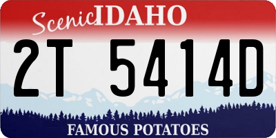 ID license plate 2T5414D