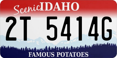 ID license plate 2T5414G