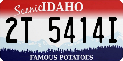 ID license plate 2T5414I