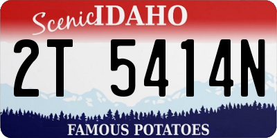 ID license plate 2T5414N