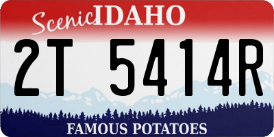 ID license plate 2T5414R