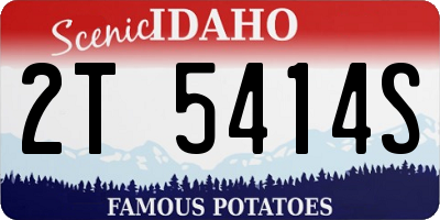 ID license plate 2T5414S