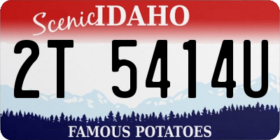 ID license plate 2T5414U