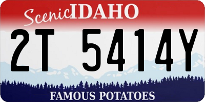 ID license plate 2T5414Y