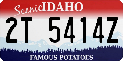 ID license plate 2T5414Z